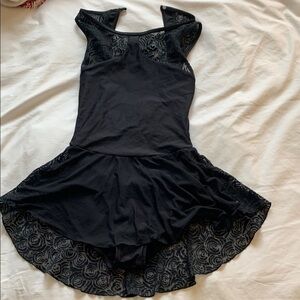 Black Lace leotard with shirt attached